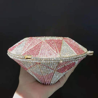 Diamond Shaped Diamond Clutch Bag