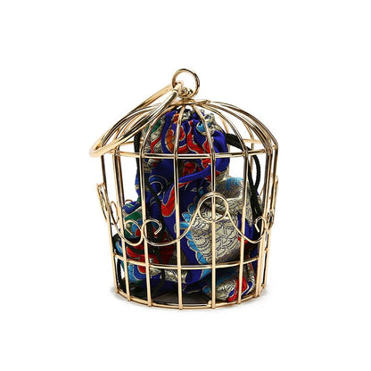 Gold Bucket Birdcage Bag