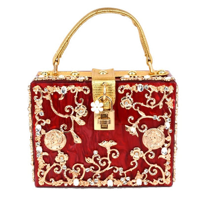 Goldflower Box Clutch