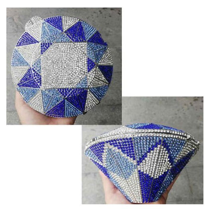 Diamond Shaped Diamond Clutch Bag