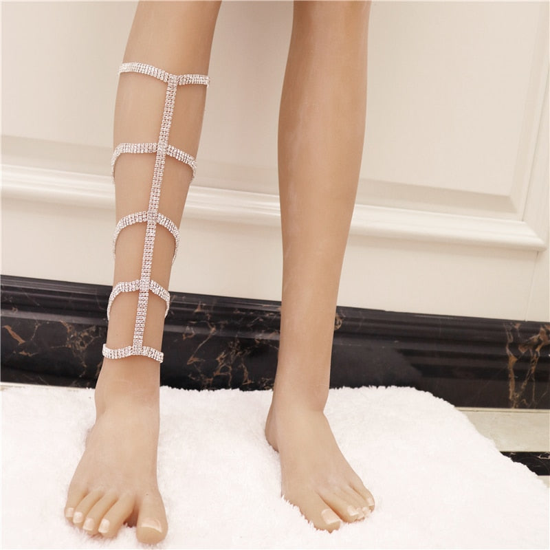 Crystal Gladiator Leg Jewelry