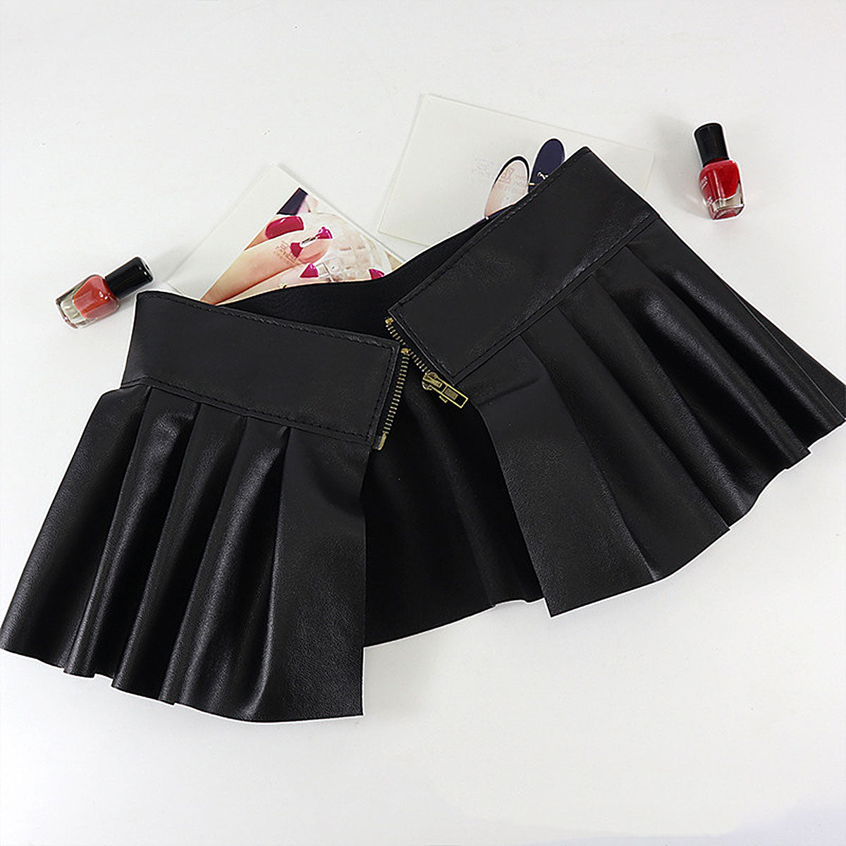 Pleated Skirt  Belt