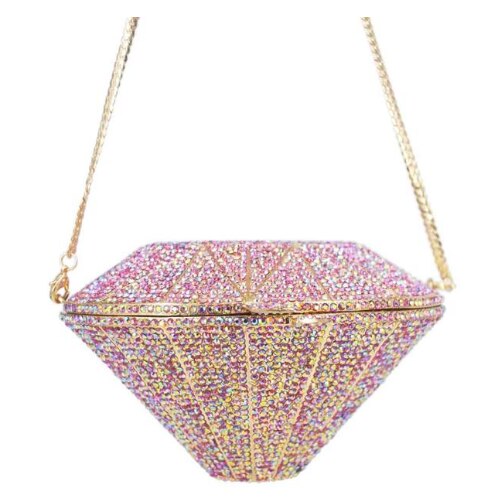 Diamond Shaped Diamond Clutch Bag