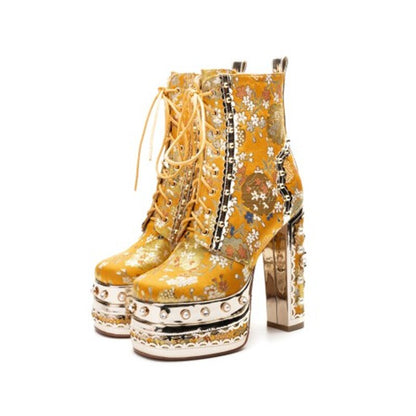 Gold Flower Patterned Platform