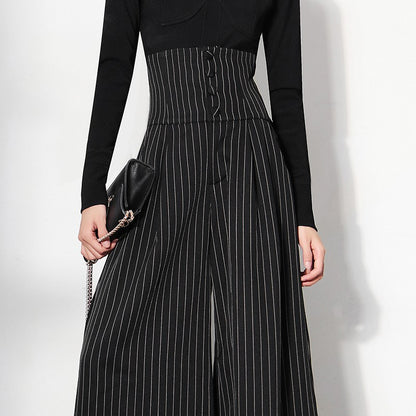 Pin Striped Wide Leg Pants