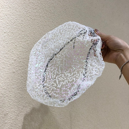 Mesh Sequin Beret