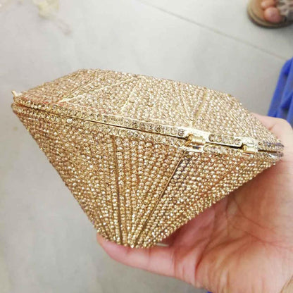 Diamond Shaped Crystal Clutch