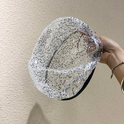 Mesh Sequin Beret