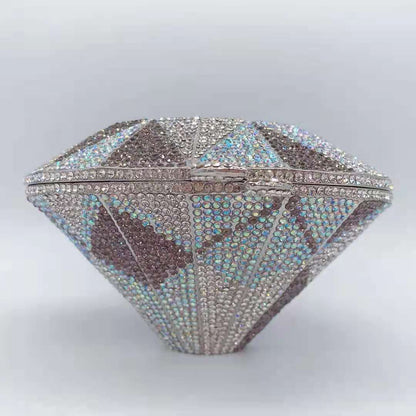 Diamond Shaped Diamond Clutch Bag