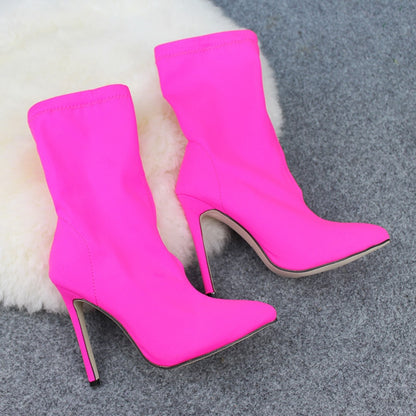 Silk Sock Ankle Boots