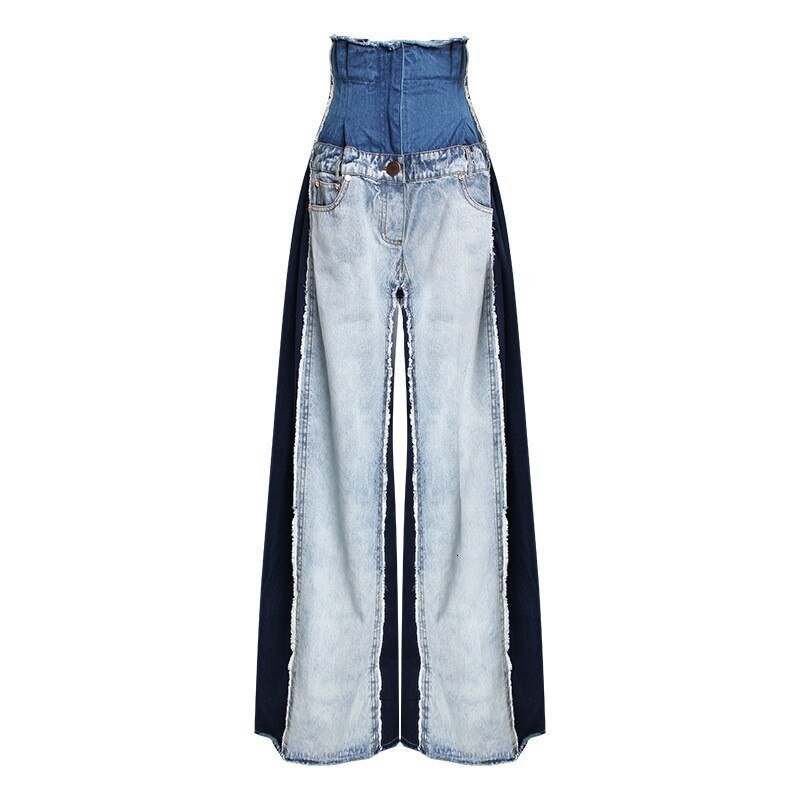 Denim Patchwork Trousers