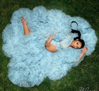 Fluffy Tulle Maternity Robes