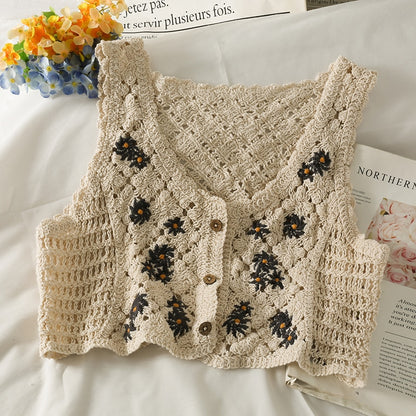 Cotton Crochet Crop Tops