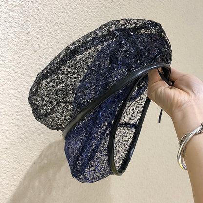 Mesh Sequin Beret