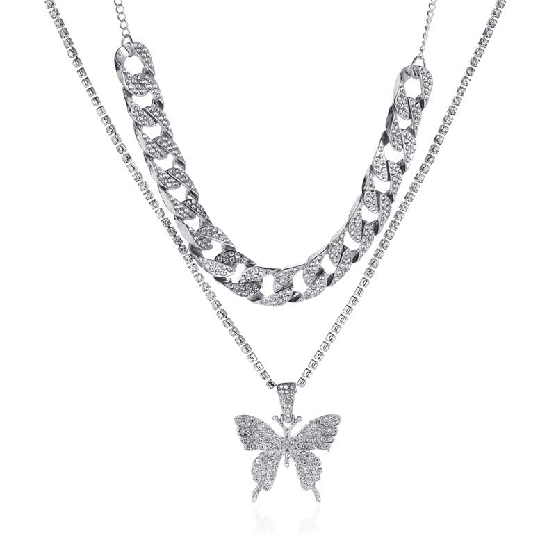 Cuban Choker Butterfly Necklace