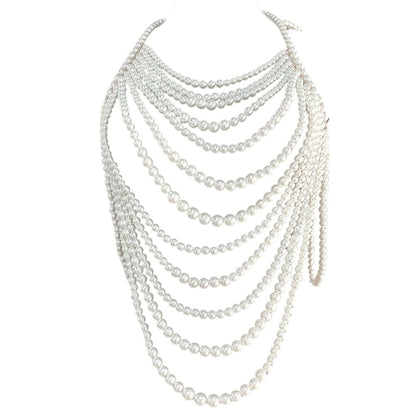 Pearl Beaded Bib Choker