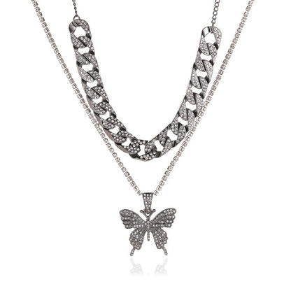 Cuban Choker Butterfly Necklace