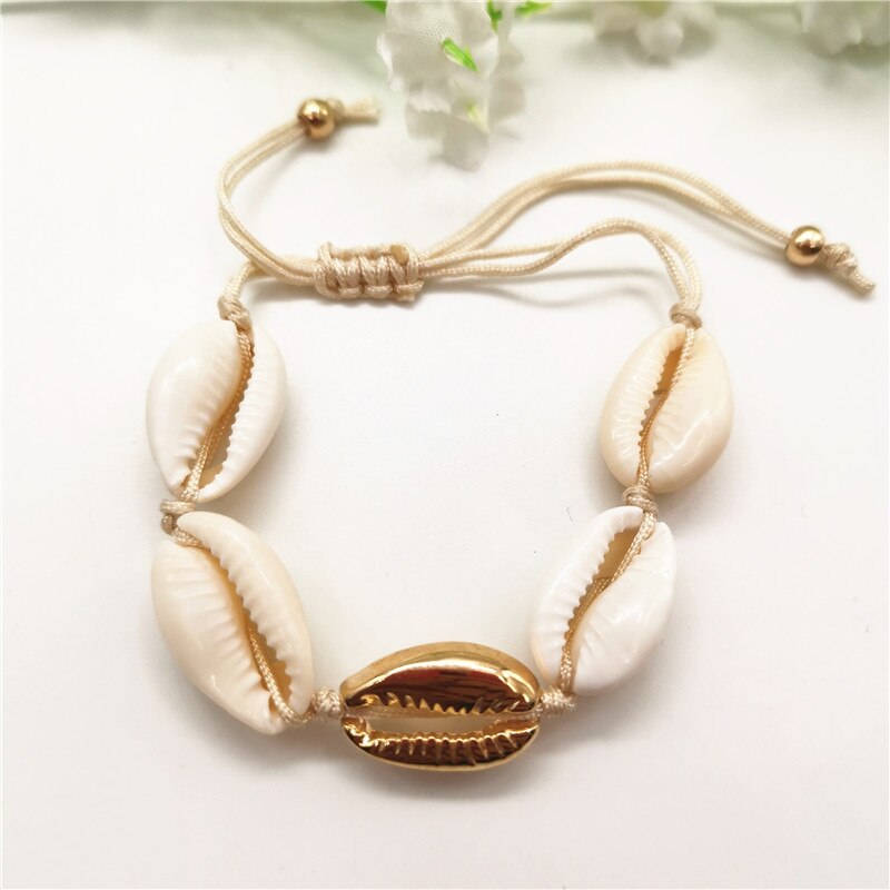 Golden Cowry Shell Choker