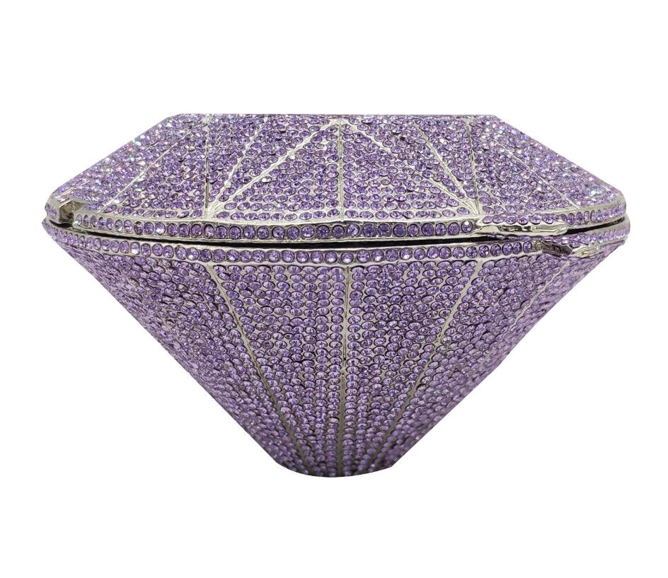 Diamond Shaped Diamond Clutch Bag