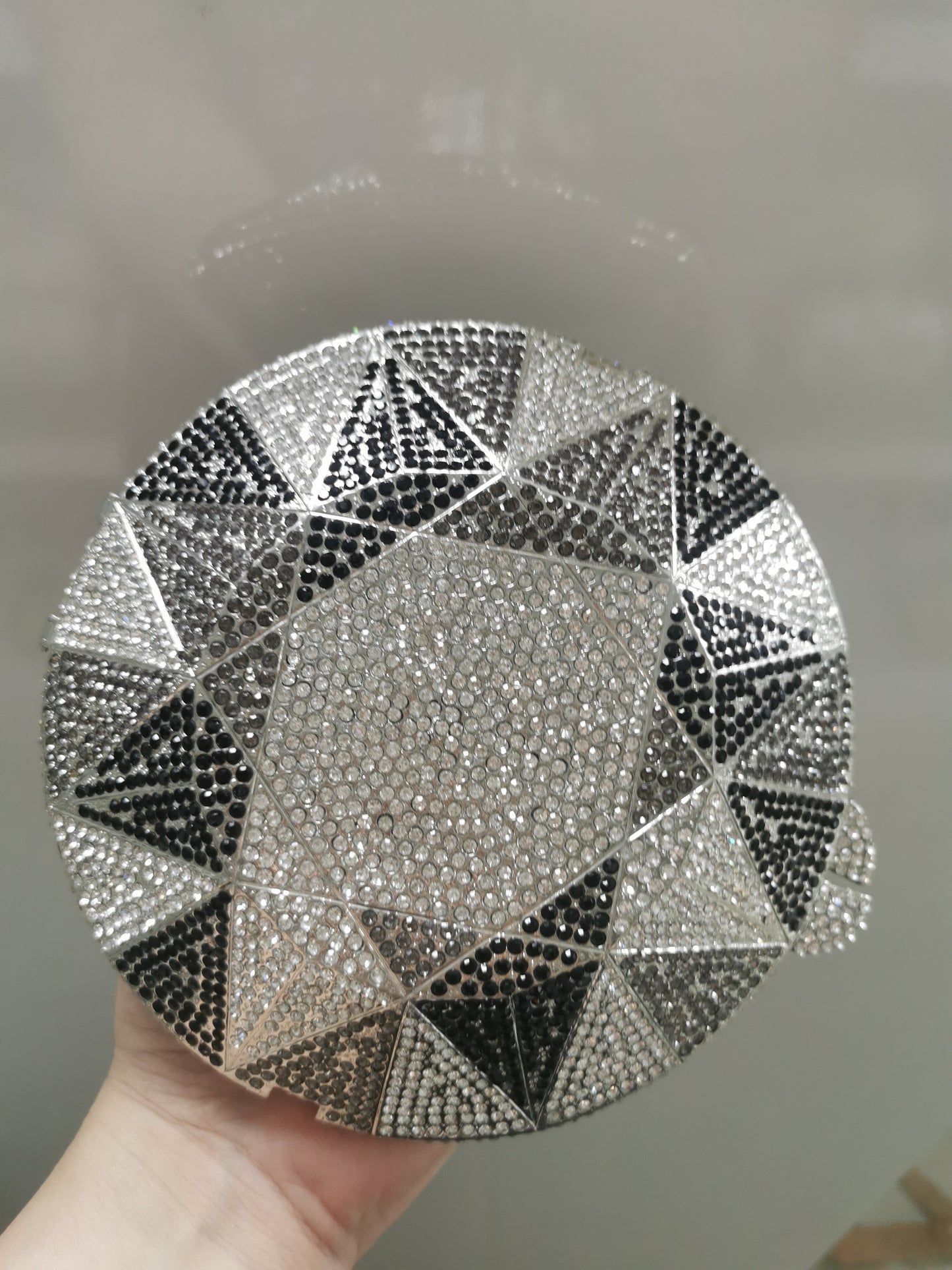 Diamond Shaped Diamond Clutch Bag