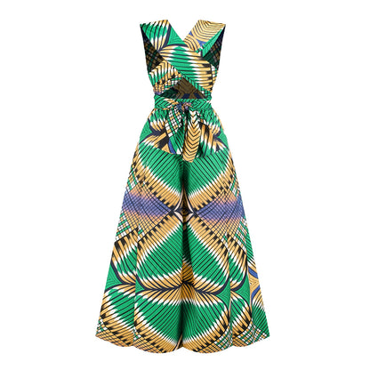 Wide Leg Kente Romper