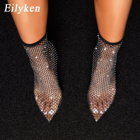 Crystal Mesh Boots