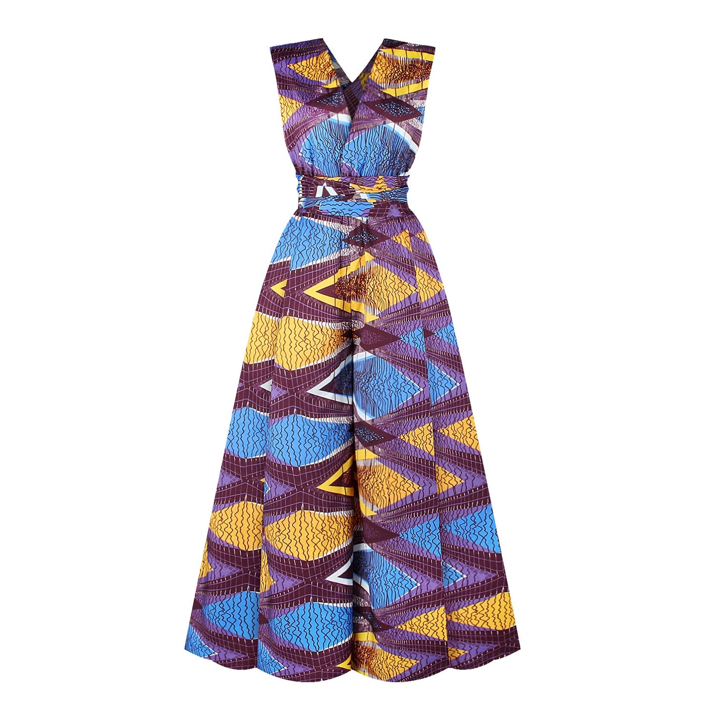 Wide Leg Kente Romper