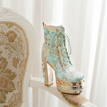 Gold Flower Patterned Platform