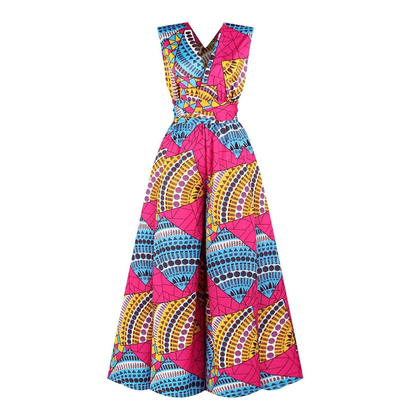 Wide Leg Kente Romper