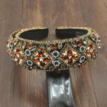 Handmade Colorful Crystal Padded Headbands