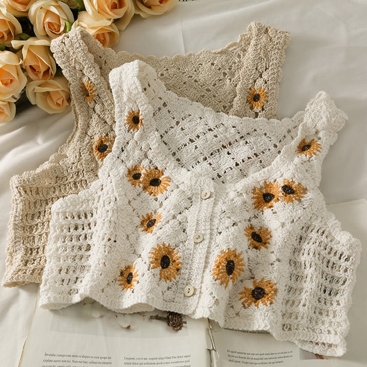 Cotton Crochet Crop Tops