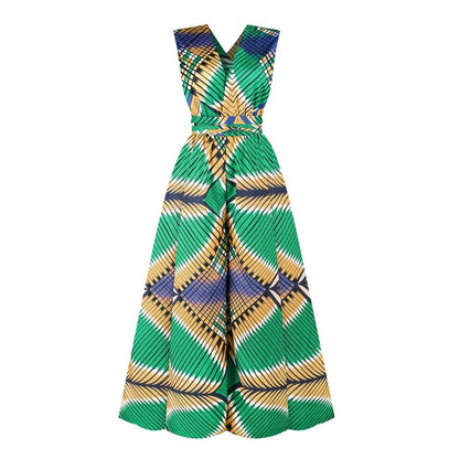 Wide Leg Kente Romper