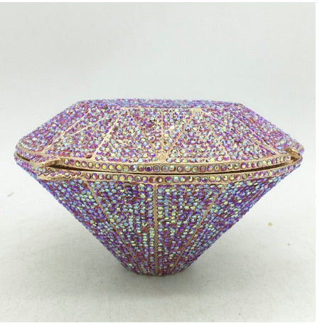 Diamond Shaped Diamond Clutch Bag