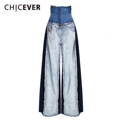 Denim Patchwork Trousers