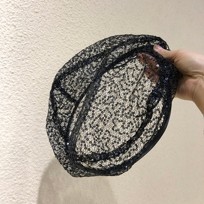 Mesh Sequin Beret