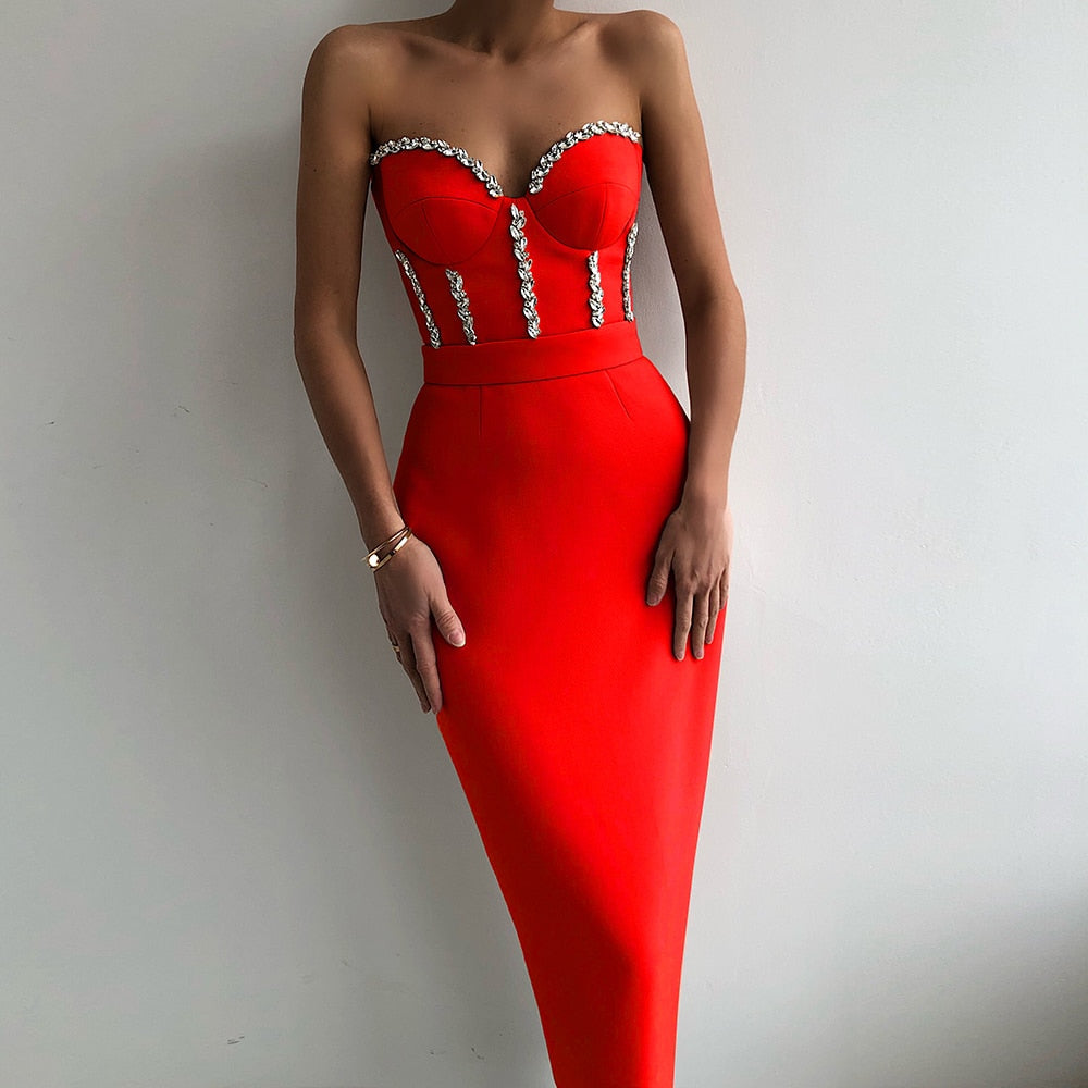 Strapless Evening Dress