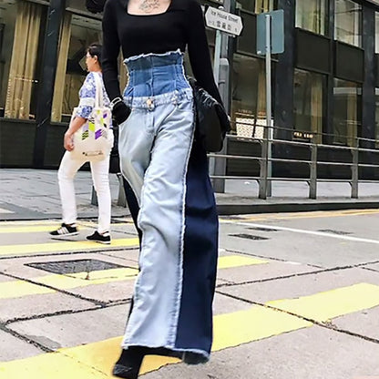 Denim Patchwork Trousers