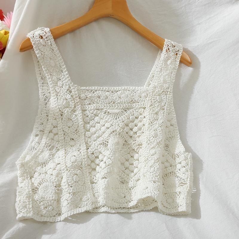 Cotton Crochet Crop Tops