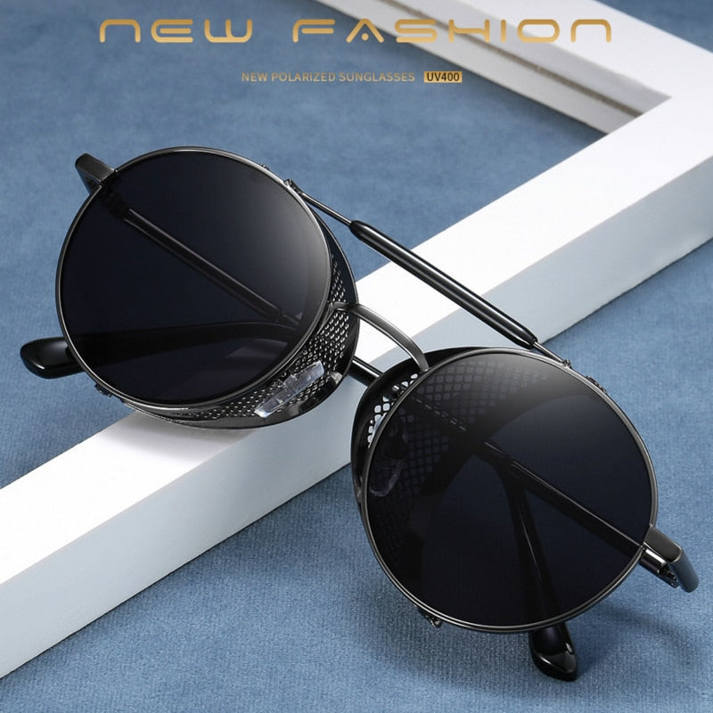 Retro Round Metal Sun Glasses