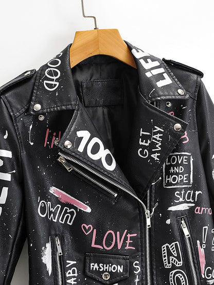 Graffiti Biker Jacket