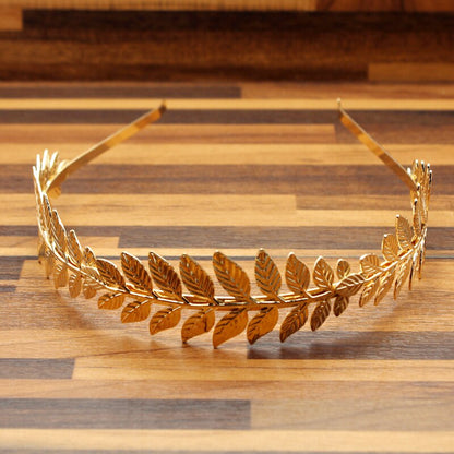 Metal Gold Leaf Tiara