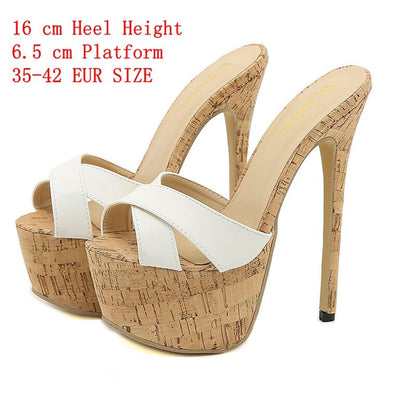 Straw Cork Platform Sandals