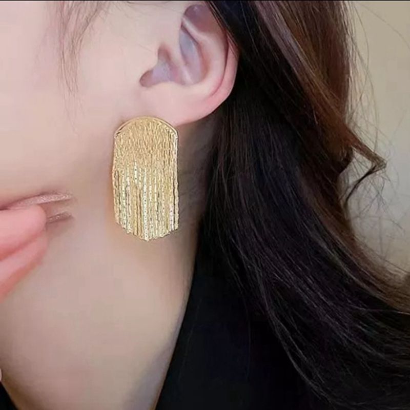 Gold Tassel Earring