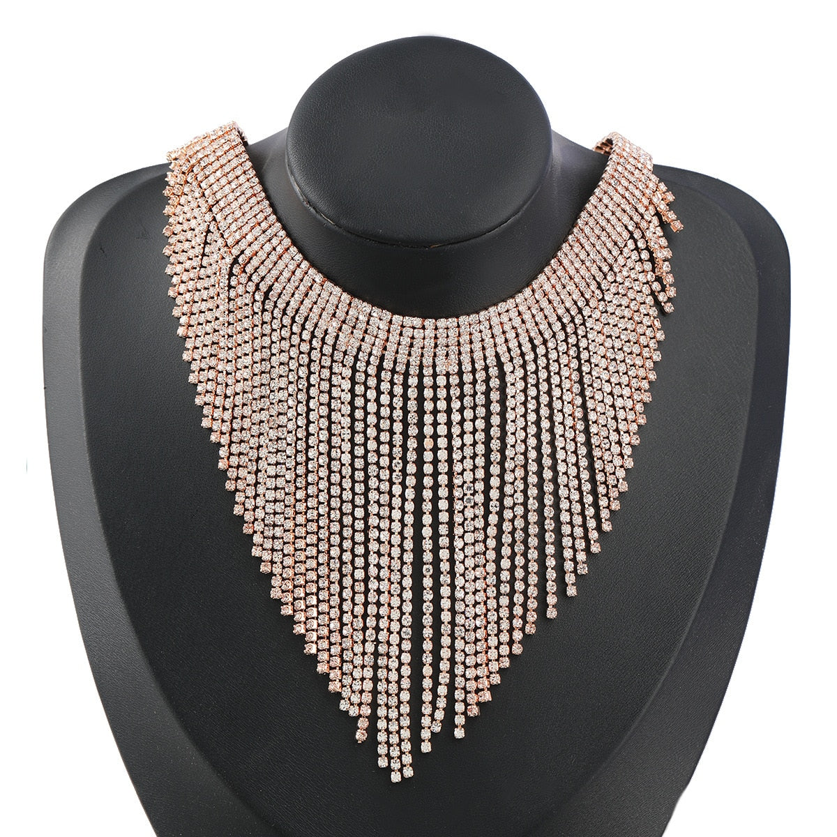 Crystal Chain Collar Bib Choker