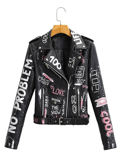 Graffiti Biker Jacket