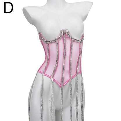 Shiny Transparent Body Corset