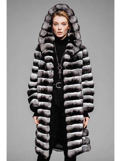 Real Genuine South American Chinchilla Fur Coat