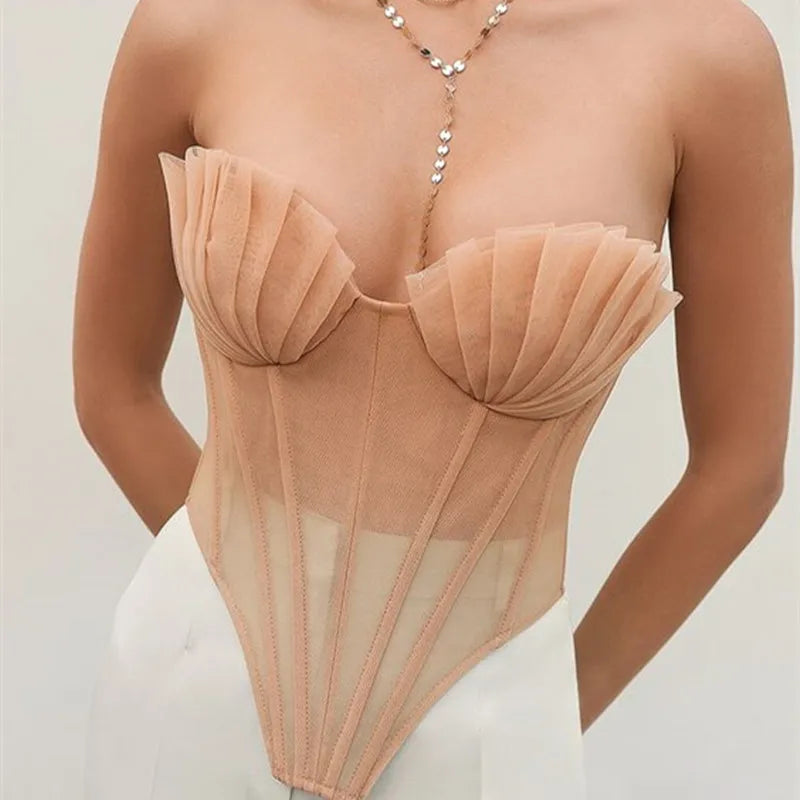 Sheer Seashell Bustier