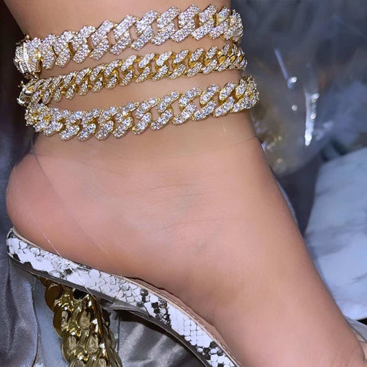 Iced Out Cuban Anklet