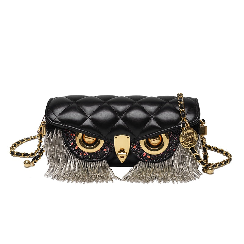 Tasseled Owl Purse